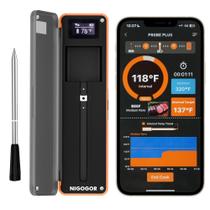 Termômetro de carne sem fio NIGOGOR Smart Bluetooth BBQ Grill