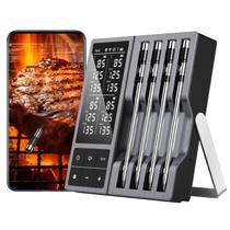 Termômetro de Carne Sem Fio TEMMIO 4 Sondas Bluetooth 244m