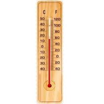 Termômetro De Madeira Ambiente Interno Externo Celsius - Sua Casa Decor