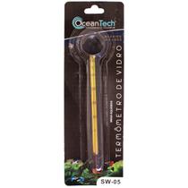 Termômetro de vidro medidor medir temperatura água aquário lago tanque peixes Ocean Tech 50ºC