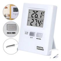 Termômetro Digital Clear Max Min Interno Externo Cabo 1 M
