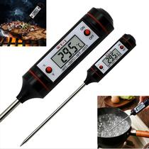Termômetro Digital De Carne Para Cozinhar Alimentos, Sonda De Cozinha, Água, Leite, Óleo,