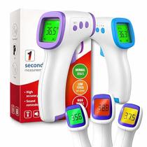 Termômetro Digital Infravermelho de Testa Sem Contato para Bebês e Adultos Medição Rápida em 1 Segundo e Alarme de Febre
