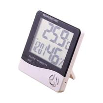 Termômetro Digital LCD Interno E Externo Com Higrômetro E Estação Meteorológica Com Relógio HTC-1 Termômetro Digital LCD Interno E Externo Com Higrômetro E Estação Meteorológica Com Relógio HTC-1