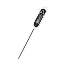 Termômetro Digital LCD Para Carne Com Sonda Para Cozinhar, Alarme De Temperatura E Timer Para