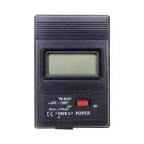Termômetro Digital LCD Tipo K Preto TM-902C Com Sonda Termopar Detector De Temperatura Industrial