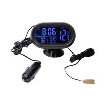 Termômetro Digital Para Carro 12v-24v, Voltímetro, Relógio Luminoso, Monitor De Temperatura Com