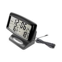 Termômetro Digital Para Carro 2 Em 1 Com Display LCD Retroiluminado, Interruptor 12H/24H Para Casa,