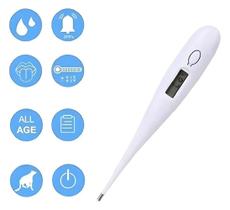 Termômetro Digital para Controle de Saúde Familiar Ponta Flexível Visor LCD Alarme Sonoro