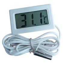 Termômetro Digital para Geladeira Freezer Ar Condicionado Câmara Fria Frigorífico - 50 80º Branco