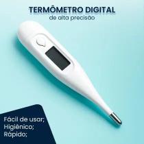 Termômetro Digital Resistente à Água Ponta Flexível Higiênico Fácil Limpeza Pronta Entrega Já