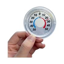 Termômetro Doméstico Portátil De Plástico Transparente Circular Com Ponteiro Para Geladeira