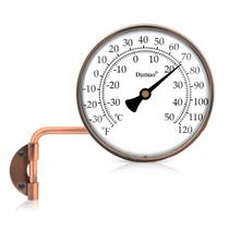 Termômetro DUNUO 10 cm para área externa em latão com suporte giratório Termômetro DUNUO 10 cm para área externa em latão com suporte giratório