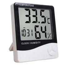Termômetro Higrômetro De Máxima E Mínima Digital Relógio