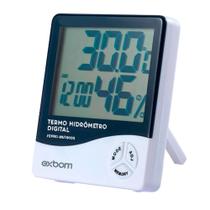 Termômetro Higrômetro Digital Com Sensor externo Temperatura Umidade Do Ar Função Relógio