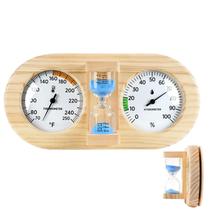Termômetro, higrômetro e timer para sauna SPOROLWE em madeira 29 x 14 cm Termômetro, higrômetro e timer para sauna SPOROLWE em madeira 29 x 14 cm