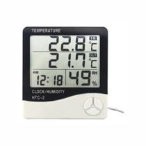 Termômetro Higrômetro Relógio Digital Medidor Interno Extern - BoosMCE
