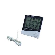 Termômetro Higrômetro Relógio Digital Medidor Interno/Extern