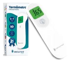 Termômetro Infravermelho Digital Dellamed Sem Contato Para Medir Temperatura Corporal Precisa Termômetro Infravermelho Digital Dellamed Sem Contato Para Medir Temperatura Corporal Precisa