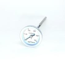 Termômetro Inox 51 Mm 500 Graus Haste 20cm Rosca 1/2 Angular