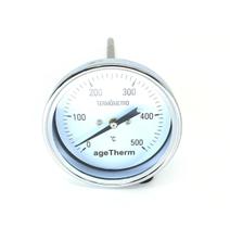 Termômetro Inox 80 Mm 500 Graus Haste 20cm Rosca 1/2 Angular