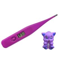 Termômetro Kids com Bichinho e Display de Cristal Líquido - Rosa
