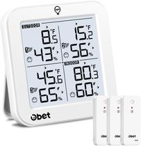 Termômetro OBET Wireless com 3 sensores, alcance de 150 m, branco