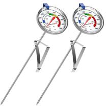 Termômetro para Doces ThermoPro com Clipe para Panela, Sonda de 23 cm, Termômetro para Óleo de Fritura Profunda para Fritar e Fazer Doces - Pacote com 2 Unidades