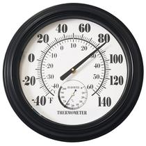 Termômetro RTWAW 30 cm para parede, uso interno e externo, à prova d'água Termômetro RTWAW 30 cm para parede, uso interno e externo, à prova d'água