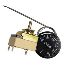Termostato 50 A 300C 20A Sem Bucha em Aço Inox para Fritadeira, Forno, Balcão Térmico, Carro Térmico, Buffet, Aquecedor e Derretedeira AZ135