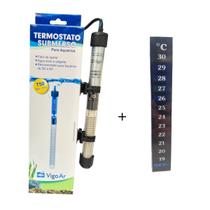 Termostato c/ Aquecedor 50W Vigoar Aquário 50L + Termômetro