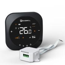 Termostato WiFi inteligente SASWELL para casa, bomba de calor 3H/2C e convencional