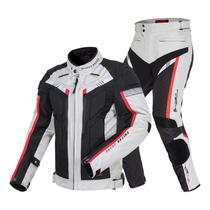 Terno à prova de vento de motocicleta de poliéster para homens e mulheres