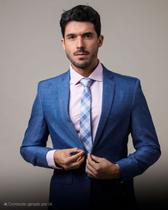 Terno/Costume Microfibra - Azul Navy Mesclado