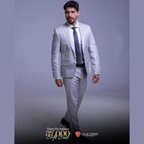 Terno/Costume Slim Fit Fio Indiano- Cinza