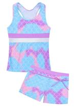 Terno de banho Unice Girls, duas peças, tanquíni com bermuda 14-15/5XL