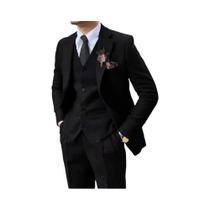 Terno De Casamento Masculino Em Tweed Marrom 3 Peças Com Lapela Entalhada E Corte Sob Medida - Terno De Casamento Masculino Em Tweed Marrom 3 Peças Com Lapela Entalhada E Corte Sob Medida -