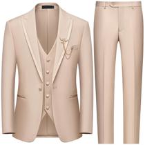 Terno de smoking WEEN CHARM, 3 peças, modelagem justa, formal, para homens de negócios Terno de smoking WEEN CHARM, 3 peças, modelagem justa, formal, para homens de negócios