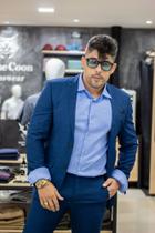 Terno Docthos azul marinho slim