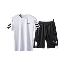 Terno Esportivo Masculino Respirável - Secagem Rápida para Verão - Camiseta e Shorts