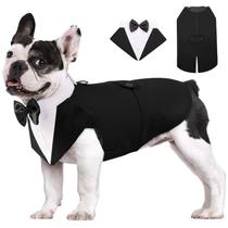 Terno formal de smoking para cães AOFITEE com bandana para cães pequenos