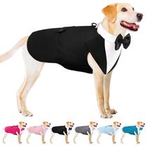 Terno formal de smoking para cães AOFITEE para cães médios com bandana