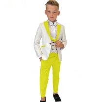 Terno formal, smoking de casamento NULOPOR, 3 peças para meninos de 2 a 14 anos