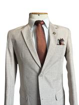 Terno Masculino Bege Areia Microfibra Slim Corte Italiano - T&C