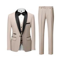 Terno Masculino Casual De Negócios Para Casamento E Festa, Tamanhos M-6XL, Blazer, Colete E Calça De