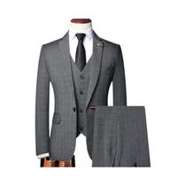 Terno Masculino Elegante Slim Fit Para Negócios E Casamentos 6XL Blazer Colete Calças Terno Masculino Elegante Slim Fit Para Negócios E Casamentos 6XL Blazer Colete Calças
