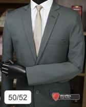 Terno masculino estilo clássico tecido microfibra cor chumbo