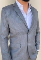 Terno Masculino Fio Indiano Euro - Lançamento 2025 - Chumbo Detalhado forrado. Forro JACKUARD Terno Masculino Fio Indiano Euro - Lançamento 2025 - Chumbo Detalhado forrado. Forro JACKUARD