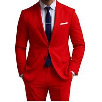 Terno Masculino Italiano Cores Vermelho Natal