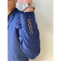 Terno masculino microfibra melange executivo blue space